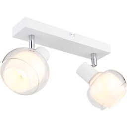 Tecnomat BARRA GLOBO TOKKI 2xE14 FINO 40W METALLO E DOPPIO VETRO ORIENTABILE