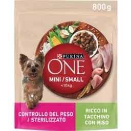 PURINA ONE Cane Sterilised Mini Tacchino e Riso 800G