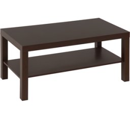 Homcom Tavolino Basso in Legno da Soggiorno Tavolo Salotto da caff Noce Disegno Elegante e Moderno, Noce Aosom