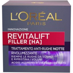 L'OREAL REVITALIFT FILLER TRATTAMENTO ANTI-RUGHE NOTTE RIVOLUMIZZANTE 50ML.ACIDO IALURONICO CONCENTRATO