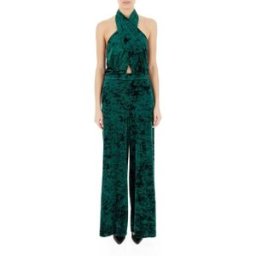 Dixie Jumpsuit in velluto VERDE SCURO M