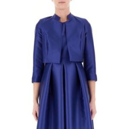 CHARM'S COUTURE Bolero in mikado BLU OCEANO 48