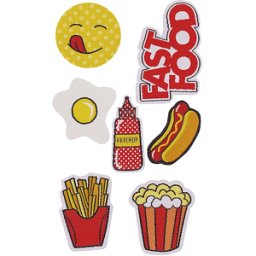 PURO ADESIVI PER COVER Kit di Patch Fast Food