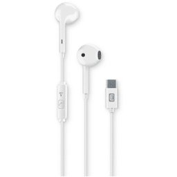 Cellular Line Filo USB-C con mic AURICOLARI WIRELESS, Bianco