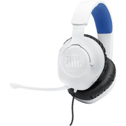 JBL QUANTUM 100 P CUFFIE GAMING, bianco e blu