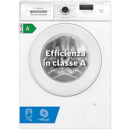 Bosch WGE0241H LAVATRICE, Caricamento frontale, 7 kg, 58.8 cm, Classe A, Plancia in Tedesco