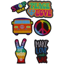 PURO ADESIVI PER COVER Kit di Patch Peace&Love