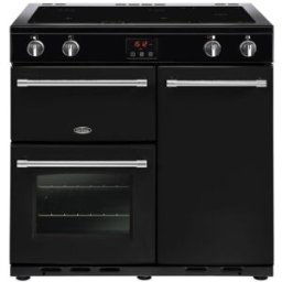 Belling Farmhouse 90 Egg, larghezza 90 cm, 3 forni, piano cottura a induzione con 1 zona riscaldante, TouchControl, nero