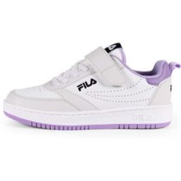 Sneakers Bianche Con Suola Lilla Fila Rega Velcro 32