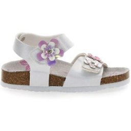 Sandali Bianchi con Glitter e Strappi In Velcro Pitt Kids 14417 26