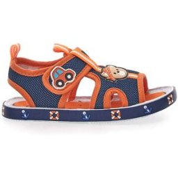 Sandali Blu e Arancione con Orsetto e Macchinina in Tessuto Pitt Kids 2635 21