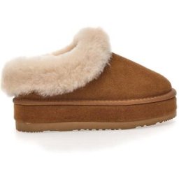 Sabot Camel Con Pelo Suola Flatform Mon Dieu WD90010 39