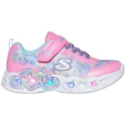 Sneakers con Luci Rosa da Bimbi Skechers Infinite Heart Light-Color Lovin 32