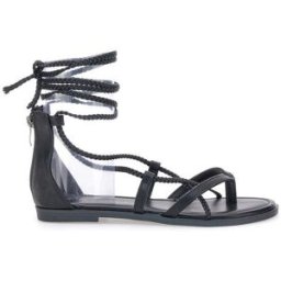 CAFÈ COST Sandali Lace-Up Neri Con Suola Flat Cafe' Cost 2502 37