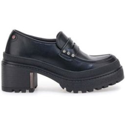 Mocassini Neri Platform con Brillantini Bettyflowers 01 38