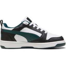 Sneakers Nere Bianche e Verdi Puma Rebound V6 Low Jr 38½