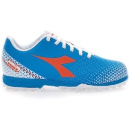 Scarpe da Calcio per Terreni Sintetici Azzurre con Logo Arancione Diadora Pichichi 6 Tf Jr 33