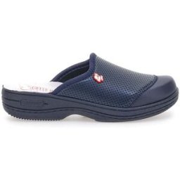 Ciabatte Da Lavoro Blu Vera Pelle Made In Italy Mrs Chef 553 37