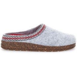 Pantofole Grigie in Feltro con Bordo Ricamato e Plantare Estraibile Pittarello Stella Del Nord Bio2 38