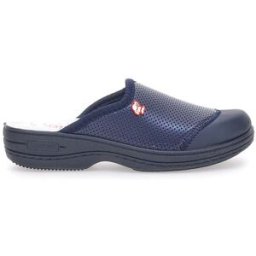 Ciabatte Da Lavoro Blu Vera Pelle Mrs Chef 553 37