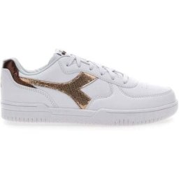 Sneakers Bianche con logo dorato DIADORA RAPTOR LOW CRYSTAL WN 37