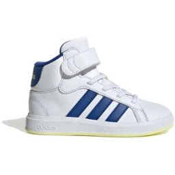 Sneakers Mid-Cut bianche e Blu con dettagli colorati ADIDAS GRAND COURT MID K 38⅔