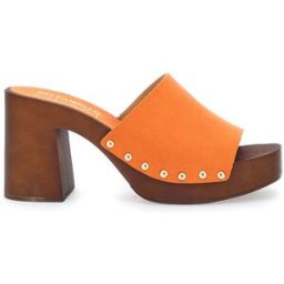 Zoccoli Arancione Con Tacco 9 cm Pittarello 8508 37