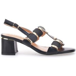 Sandali Sling-Back Neri Con Tacco The First 22162 37