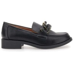 Mocassini Neri con Catena Nera e Oro Mariella Burani 50881678 36