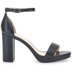 Sandali Neri con Tacco e Cinturino Le Havre Paris 33671 38