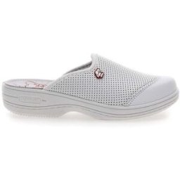 Ciabatte da Lavoro Bianche In Vera Pelle Made In Italy Mrs Chef 553 38