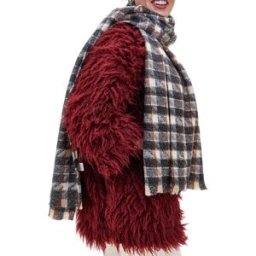 GMV Sciarpa Nera e Marrone A Quadri GianMarco Venturi 61018 --