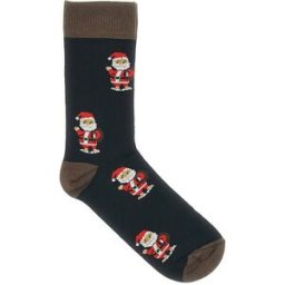 Calzini Neri Con Babbo Natale Taglia Unica Natalizi Crazy Socks 018 00