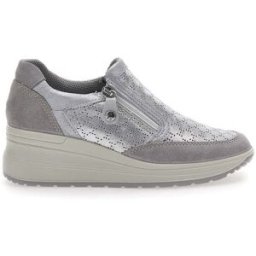 Sneakers Argento In Pelle Con Zeppa IMac 555730 39