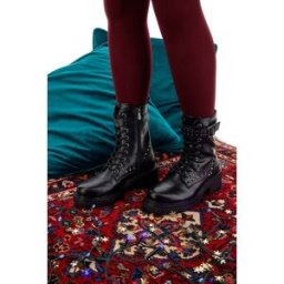 ME & ME Anfibi Neri Flatform con Borchie e Cinturino Me&Me RQ24W16B 36