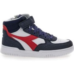 Sneakers Mid-Cut Bianche e Blu con Cerniera Laterale DIADORA MID RAPTOR PS 30