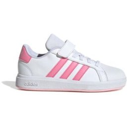 Sneakers Bianche e Rosa Con Strappo In Velcro Adidas Grand Court 2 El C 32