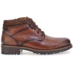 Scarpa Stringata Alta In Vera Pelle Marrone Altemberg 2412 44