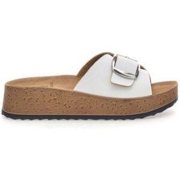 Ciabatte Bianche Con Fibbia e Platform In Pelle Inblu 38 Pk 39