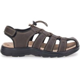 Sandali marroni con velcro ed elastico johes land 2208 44