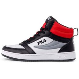 Sneakers Mid-Cut Nere e Rosse con Lacci FILA REGA NF MID TEENS 38
