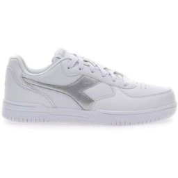 Sneakers Bianche con Fregio Argento Diadora Raptor Low Moon WN 37