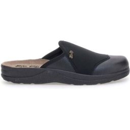 Pantofole nere con suola in vera pelle BIO UP 641 41