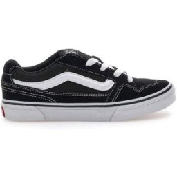 Sneakers Nere e Bianche Con Tomaia In Pelle Vans Caldrone 36½