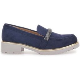 Mocassino Blu con Cinturino di Strass Le Havre Paris 233184 39