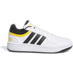 Sneakers Bianche con dettagli Neri e Gialli Adidas Hoops 3.0 K 39⅓