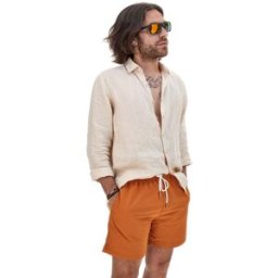 Costume Boxer Mare Terra da Uomo Con Tasche Aqu77 002 S