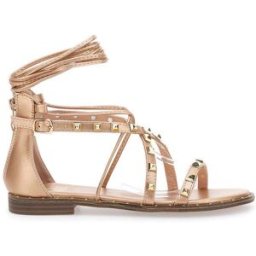 Sandali Flat alla Schiava Oro Rosa Con Inserti Metallici Me & Me 1531 36