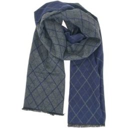 GMV Sciarpa Blu e Grigia Double Face Gianmarco Venturi 61027 --