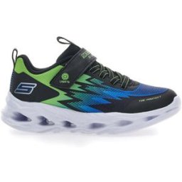 Sneakers Skechers S Lights Vortex Flash Zorent Verdi e Nere 31